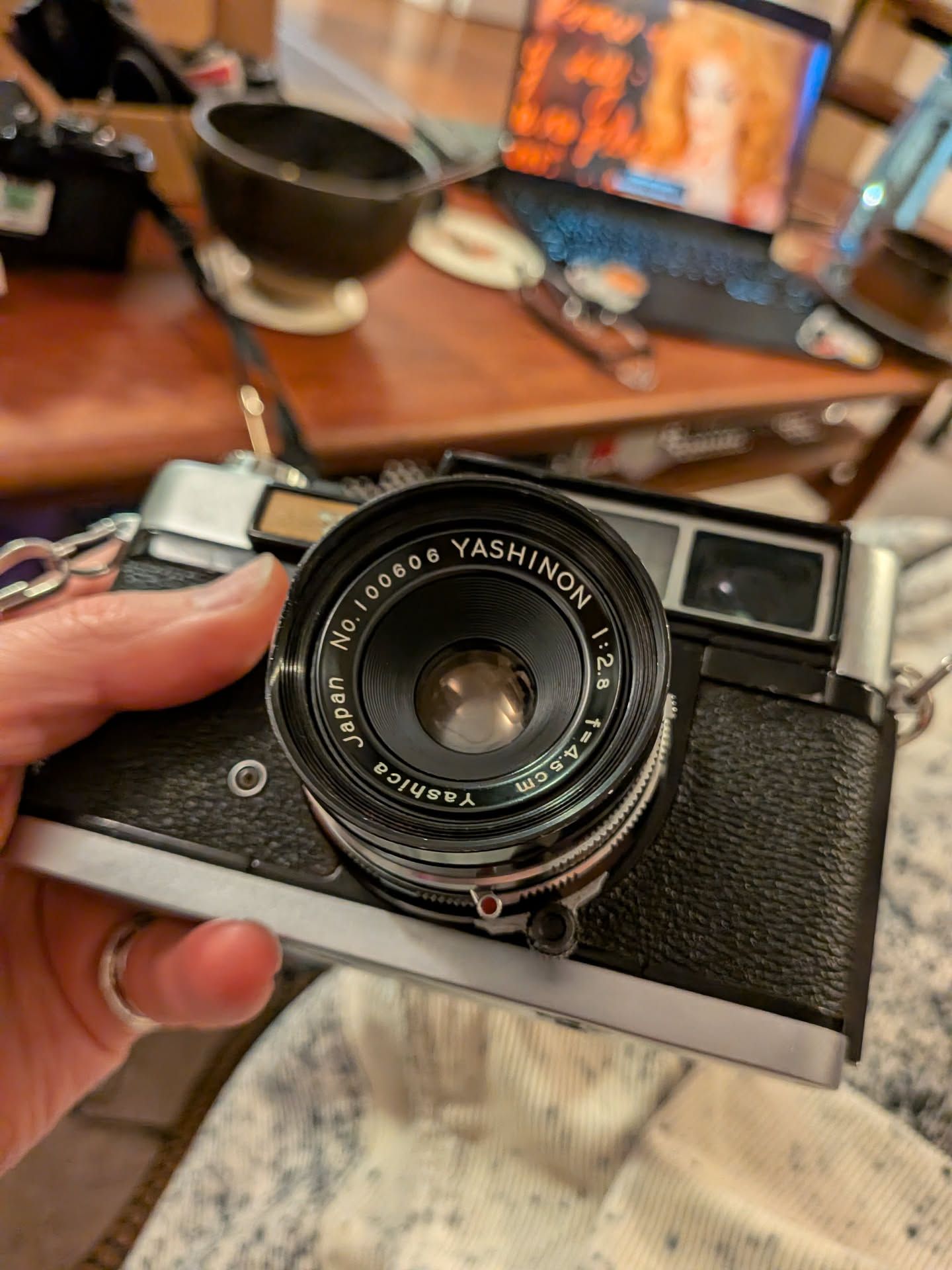 A camera in hand